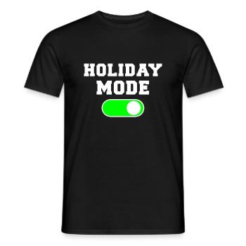 Holiday Mode Funny Christmas Holiday - Men's T-Shirt - black - Front - AI Model Male 178 light (178cm)