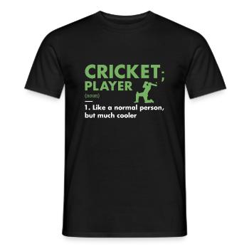 Sport Player Definition Cricket - Men's T-Shirt - black - Front - AI Model Male 178 light (178cm)