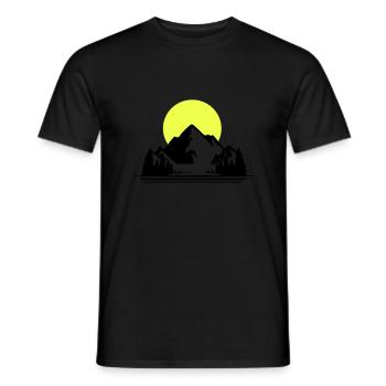 Mountains - Men's T-Shirt - black - Front - AI Model Male 178 light (178cm)