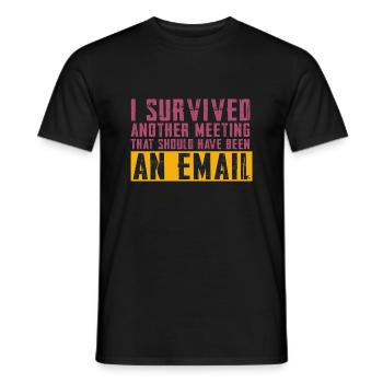 Drôle de dicton pour bureau, bureau, travail et travail - T-shirt homme - noir - Devant - AI Model Male 178 light (178cm)
