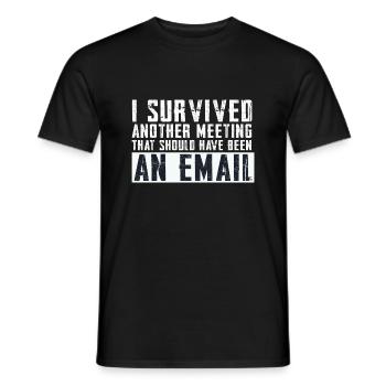 Drôle de dicton pour bureau, bureau, travail et travail - T-shirt homme - noir - Devant - AI Model Male 178 light (178cm)