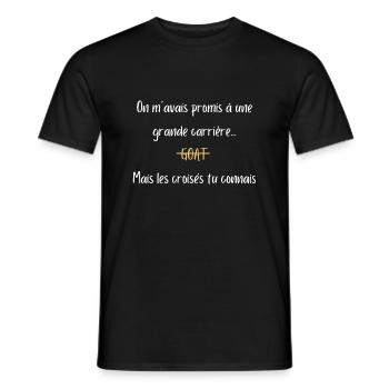 Les Croisés - T-shirt homme - noir - Devant - AI Model Male 178 light (178cm)