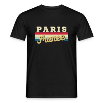 Île-de-France Franzose Paris Frankreich - Männer T-Shirt - Schwarz - Vorne - AI Model Male 178 light (178cm)