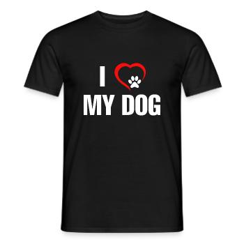 Hund Dog - Männer T-Shirt - Schwarz - Vorne - AI Model Male 178 light (178cm)