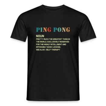 Ping pong definition - T-shirt homme - noir - Devant - AI Model Male 178 light (178cm)