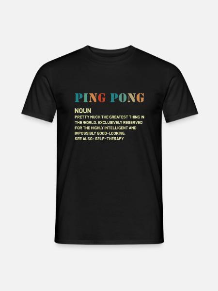 Ping-Pong-Definition - Männer T-Shirt - Schwarz