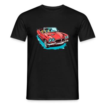 Red convertible - Men's T-Shirt - black - Front - AI Model Male 178 light (178cm)