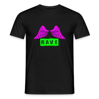 Rave - T-shirt homme - noir - Devant - AI Model Male 178 light (178cm)