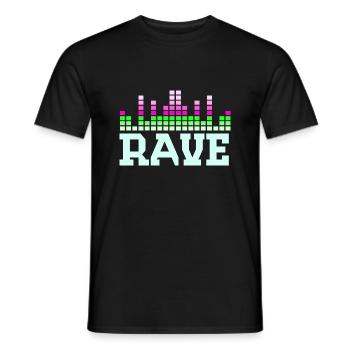 Rave-Zitate - Männer T-Shirt - Schwarz - Vorne - AI Model Male 178 light (178cm)