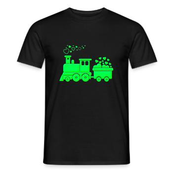 Love Happy Heart Card Valentine Vector Design Art - Men's T-Shirt - black - Front - AI Model Male 178 light (178cm)