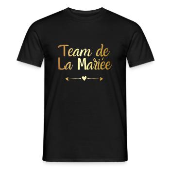 Golden Bride Team - Brautgeschenk - Männer T-Shirt - Schwarz - Vorne - AI Model Male 178 light (178cm)