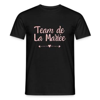 Roségold Braut Team - Brautgeschenk - Männer T-Shirt - Schwarz - Vorne - AI Model Male 178 light (178cm)