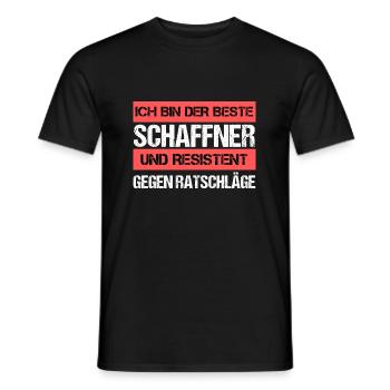 Resistenter Schaffner - Männer T-Shirt - Schwarz - Vorne - AI Model Male 178 light (178cm)