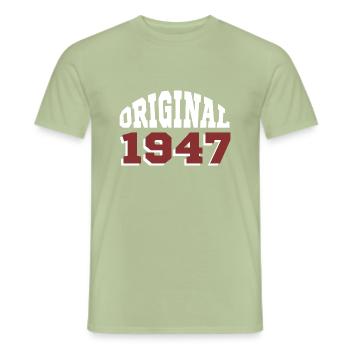 Original 1947 - Men's T-Shirt - sage - Front - AI Model Male 178 light (178cm)