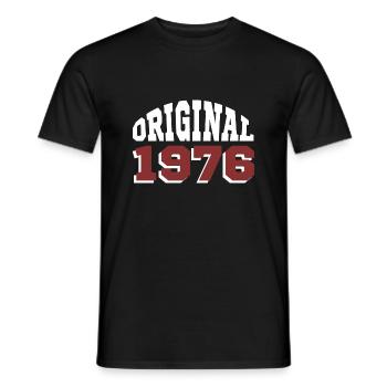 Original 1976 - Männer T-Shirt - Schwarz - Vorne - AI Model Male 178 light (178cm)