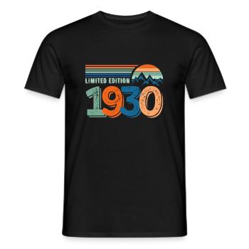 Limitierte Auflage 1930 - Männer T-Shirt - Schwarz - Vorne - AI Model Male 178 light (178cm)