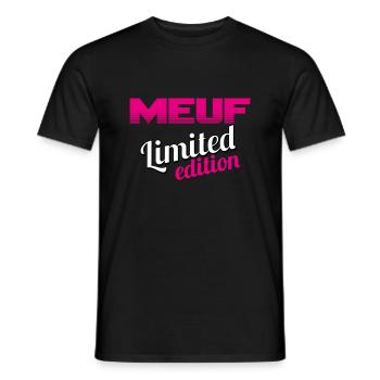MEUF LIMITED EDITION - T-shirt homme - noir - Devant - AI Model Male 178 light (178cm)