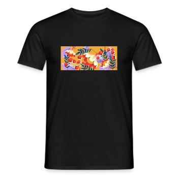 Floe Flower Arrangement - Men's T-Shirt - black - Front - AI Model Male 178 light (178cm)