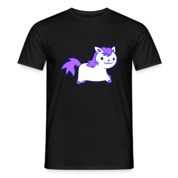 Little Pony Cat Face Équitation - T-shirt homme - noir - Devant - AI Model Male 178 light (178cm)