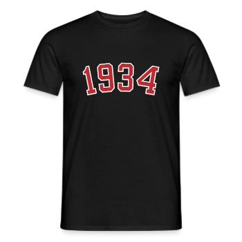 Année de naissance sport 1934 - T-shirt homme - noir - Devant - AI Model Male 178 light (178cm)