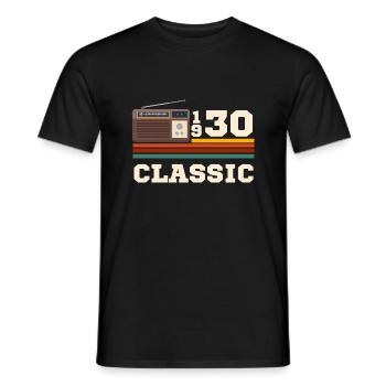 Anniversary 1930 retro classic - Men's T-Shirt - black - Front - AI Model Male 178 light (178cm)