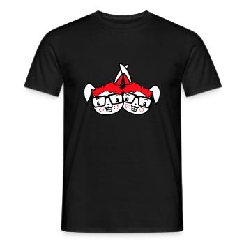 2 Hasen Nerds Geek Hornbrille Team Freunde Crew - Männer T-Shirt - Schwarz - Vorne - AI Model Male 178 light (178cm)