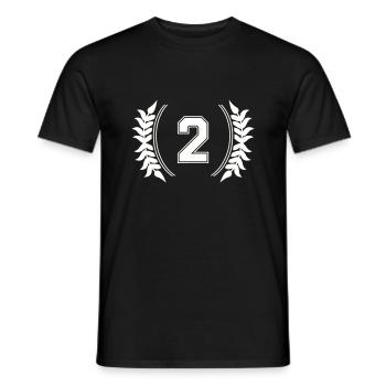 nummer 2 - Männer T-Shirt - Schwarz - Vorne - AI Model Male 178 light (178cm)