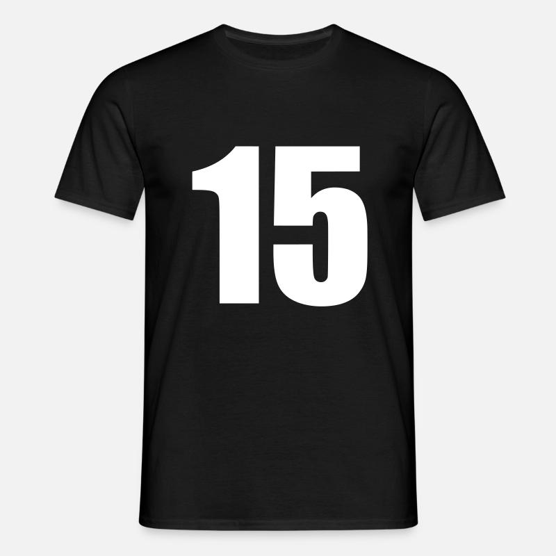 15 - Männer T-Shirt - Schwarz