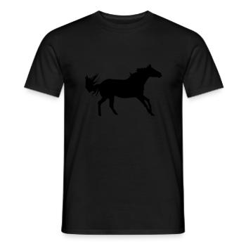 pferd - Männer T-Shirt - Schwarz - Vorne - AI Model Male 178 light (178cm)
