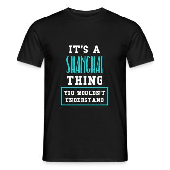 Shanghai Chine - T-shirt homme - noir - Devant - AI Model Male 178 light (178cm)