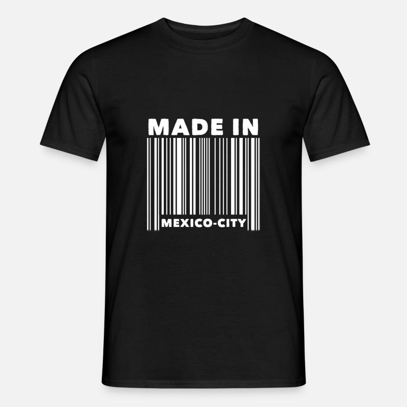 Mexiko-Stadt Strichcode - Männer T-Shirt - Schwarz