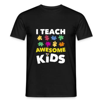 Professeur d'autisme - T-shirt homme - noir - Devant - AI Model Male 178 light (178cm)