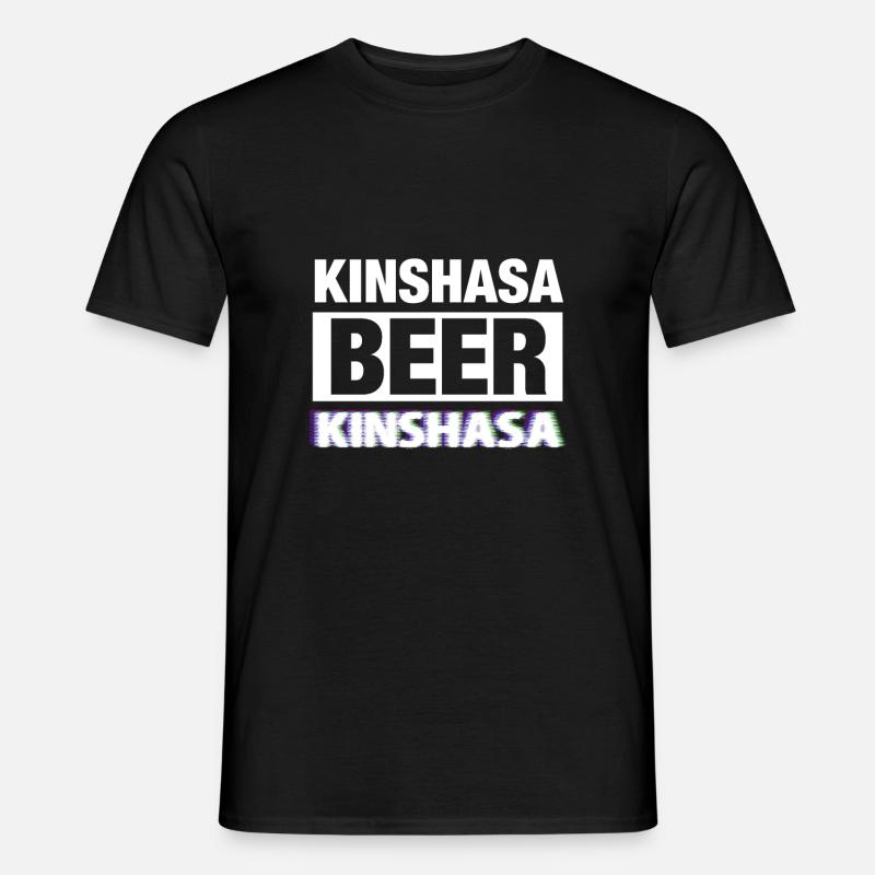 Kinshasa Kongo Bier - Männer T-Shirt - Schwarz