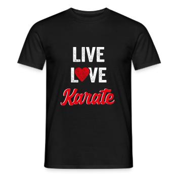 karate - Men's T-Shirt - black - Front - AI Model Male 178 light (178cm)