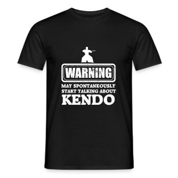 Kendo - Men's T-Shirt - black - Front - AI Model Male 178 light (178cm)
