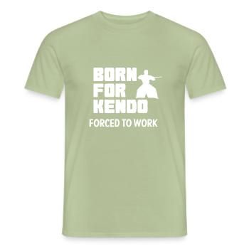 Kendo - Men's T-Shirt - sage - Front - AI Model Male 178 light (178cm)