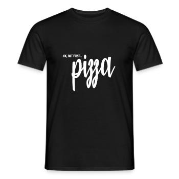 Pizza - Männer T-Shirt - Schwarz - Vorne - AI Model Male 178 light (178cm)