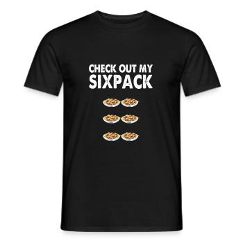 Pâtes Sixpack - T-shirt homme - noir - Devant - AI Model Male 178 light (178cm)