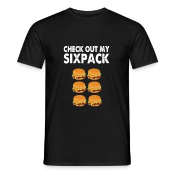 Burger Sixpack - T-shirt homme - noir - Devant - AI Model Male 178 light (178cm)