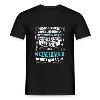 Metallbauer Metaller Metall Metallbau Geschenk - Männer T-Shirt - Schwarz - Vorne - AI Model Male 178 light (178cm)