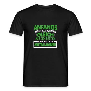 Metallbauer Metaller Metall Metallbau Geschenk - Männer T-Shirt - Schwarz - Vorne - AI Model Male 178 light (178cm)