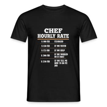 Cuisinier cuisinier cuisinier cuisinier cuisinier - T-shirt homme - noir - Devant - AI Model Male 178 light (178cm)