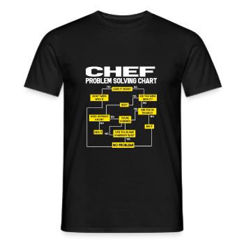 Cuisinier cuisinier chef cuisinier - T-shirt homme - noir - Devant - AI Model Male 178 light (178cm)