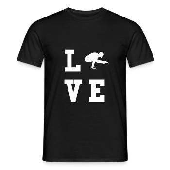 Turner turnen Gymnastik Turnsport Yoga Akrobatik - Männer T-Shirt - Schwarz - Vorne - AI Model Male 178 light (178cm)