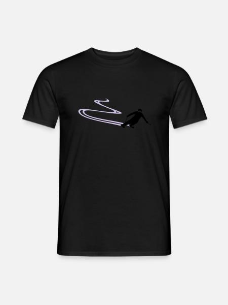 Sport - Skifahrer - Männer T-Shirt - Schwarz