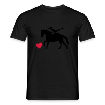 Voltigieren - Männer T-Shirt - Schwarz - Vorne - AI Model Male 178 light (178cm)