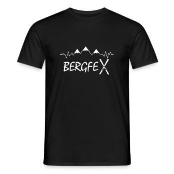 Bergfex - Berge Wandern Wintersport EKG Herzschlag - Männer T-Shirt - Schwarz - Vorne - AI Model Male 178 light (178cm)