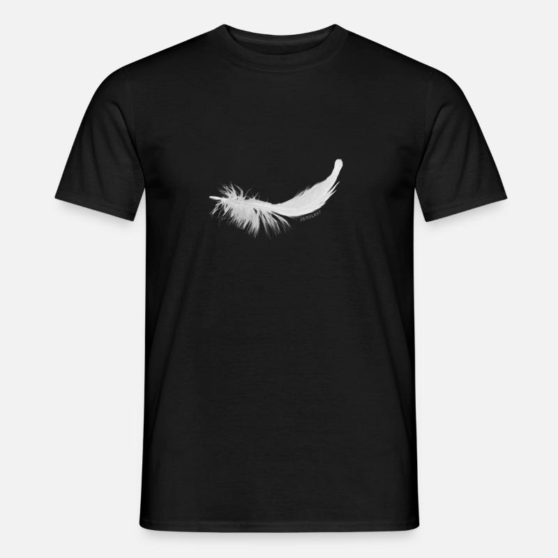 Engelsfeder - Männer T-Shirt - Schwarz