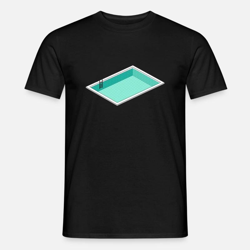 Swimming Pool Schwimmbad - Männer T-Shirt - Schwarz