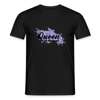 queen of abstand corona - süruche statements - Männer T-Shirt - Schwarz - Vorne - AI Model Male 178 light (178cm)